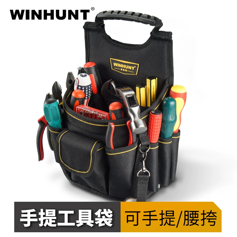 Сумка для инструментов, многофункциональная сумка для ремонта из ткани Оксфорд, утолщенная парусиновая портативная сумка для инструментов, поясная сумка для электрика