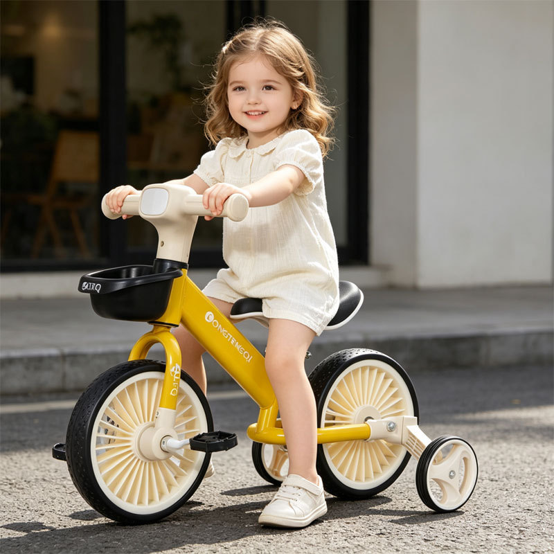 Multifunctional Children's Balance Bike with Pedals for Ages 1-3-6, Foldable Three-Wheeled Stroller for Toddlers Multifunctional Children's Balance Bike with Pedals for Ages 1-3-6, Foldable Three-Wheeled Stroller for Toddlers