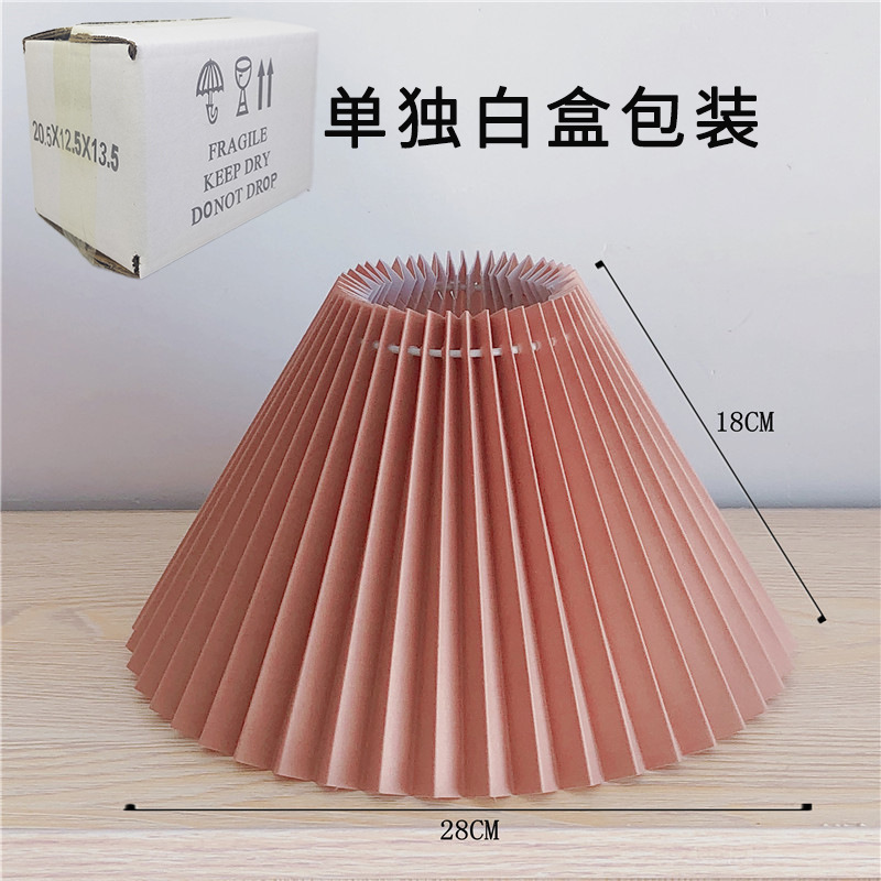 Fábrica directa tela plisada pantalla Shell boca inferior 28 Hotel dormitorio comedor lámpara de pared Accesorios
