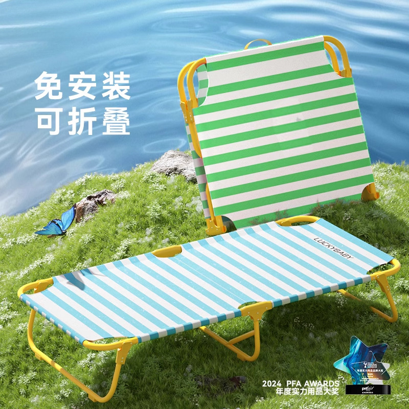 Cama de marcha de rayas anchas clásicas simples y grandes fondos para perros, cama de perros, nido de perros, primavera y verano, mascotas, artículos para perros