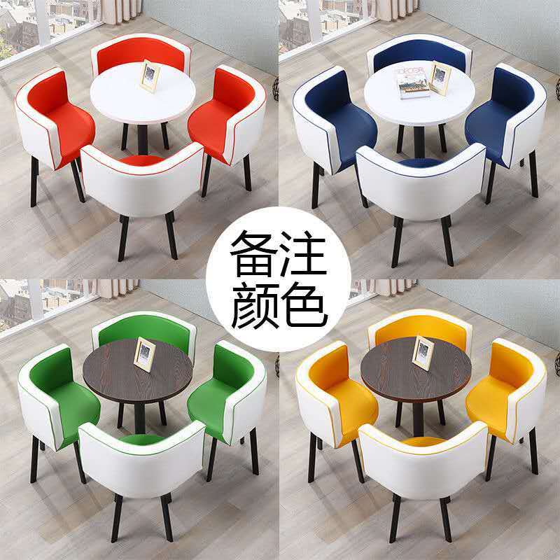 가죽 의자 4개 + 60cm 테이블 상판