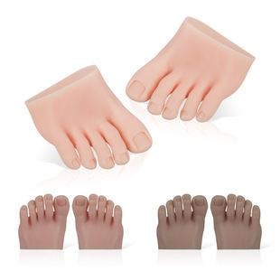 Cross-Border Manicure Practice Soft Silicone Feet Can Be Attached to Nail Patches for Repeated Use and Coloring Source Manufacturer Wholesale