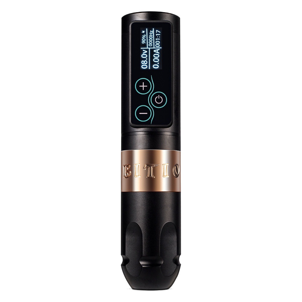 Ambition nueva pantalla táctil pluma de la batería inalámbrica VIBE brushless motor portátil cinturón tatuaje pluma