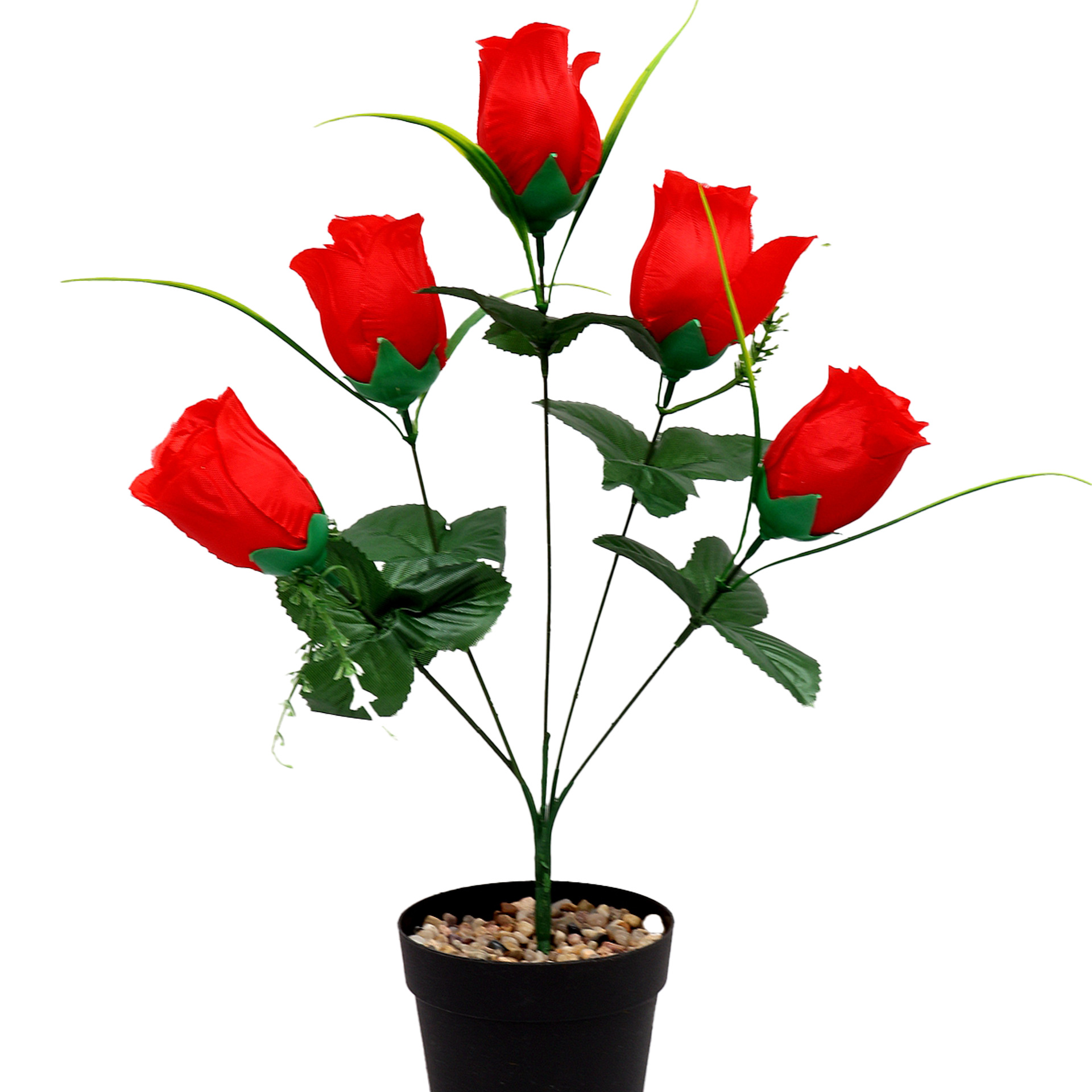 Ramo de capullos de rosa artificial, decoración floral para el hogar