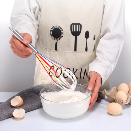 Baking Tools Silicone Egg Beater Handheld Cream Egg Blender Colorful 8-inch 10-inch 12-inch set