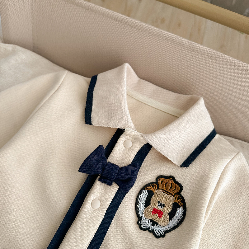 옷 봄 새  원피스 옷 봄과 가을 수업 학업 스타일 보름달 1 백일 복장 등반 옷