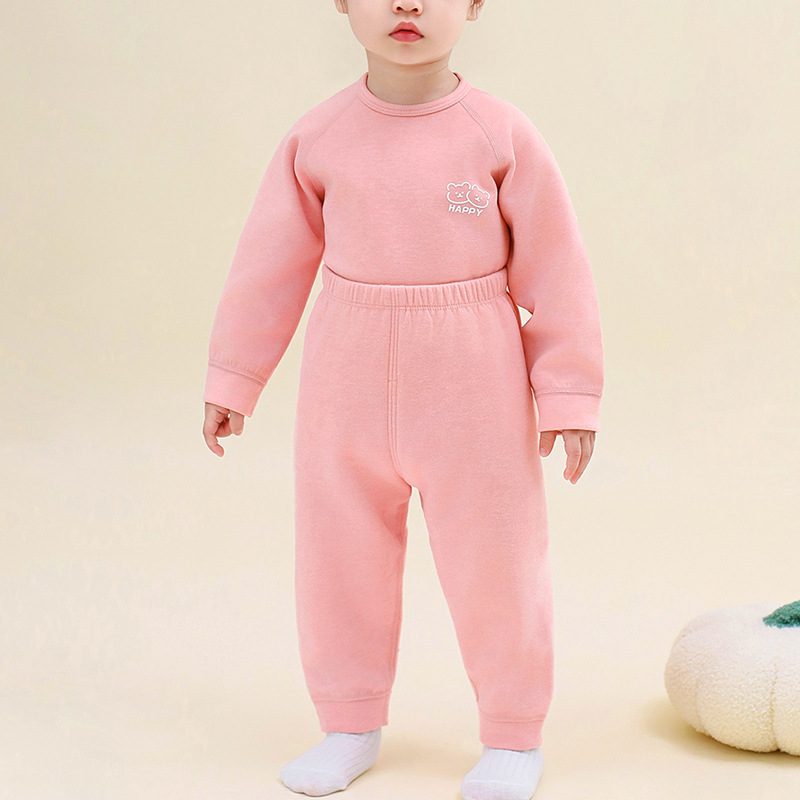 Paquete de ropa interior para bebés otoño y invierno para niños caliente base pijama dividido para niños y niñas abrigos de bebé pantalones de otoño