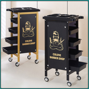 Beauty Salon Trolley, Barber Shop Perm and Dyeing Tool Cart, Hair Salon Hand-Pulled Bar Cart, Multi-Functional Tool Cabinet