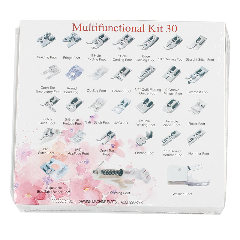 Máquina DE COSER doméstica prensatelas multifuncional accesorios de costura 32 tipos 42 tipos 52 unidades 62 unidades prensatelas traje de costura