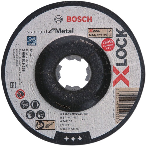 Bosch X-LOCK series quick change 125 angle grinder grinding disc cutting disc blind impeller thousand leaf sheet metal stainless steel