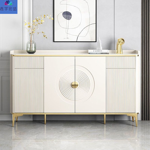 Entrance Shoe Cabinet Large Capacity Corridor Corridor Wall Kitchen Sideboard Integrated Wall Italian Cream Rock Board