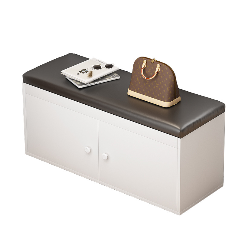 Cambio de zapatos taburete simple hogar económico sala de estar zapato-Usar taburete puede sentarse pequeño zapato gabinete Puerta de almacenamiento rack zapato a prueba de polvo