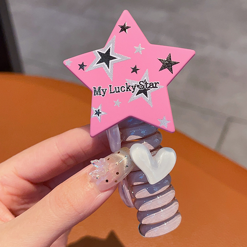 Línea telefónica trenzada transfronteriza, anillo para el cabello, perla, cabello trenzado recto, artefacto femenino, cola de caballo alta, burbuja, cabello trenzado, cuerda, accesorios para el cabello