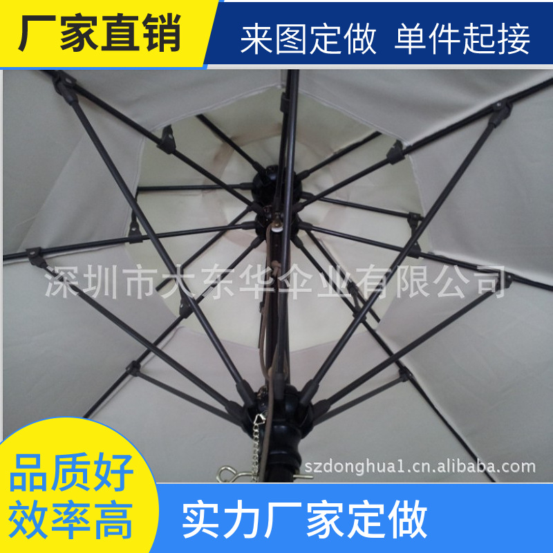 深圳雨伞厂2.7米全纤维骨架铝中棒庭院 纤维户外中柱伞防风牢固|ms