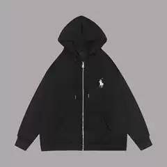 Foreign Trade Autumn Winter Small Logo Hooded Cardigan Sweatshirt Fashion Print Loose Plus Size British Style Youth Zip-Up Top