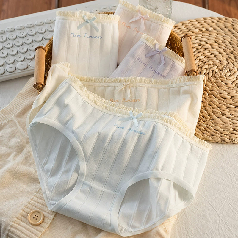Пер underwear, хлопковые брюки, средней посадки