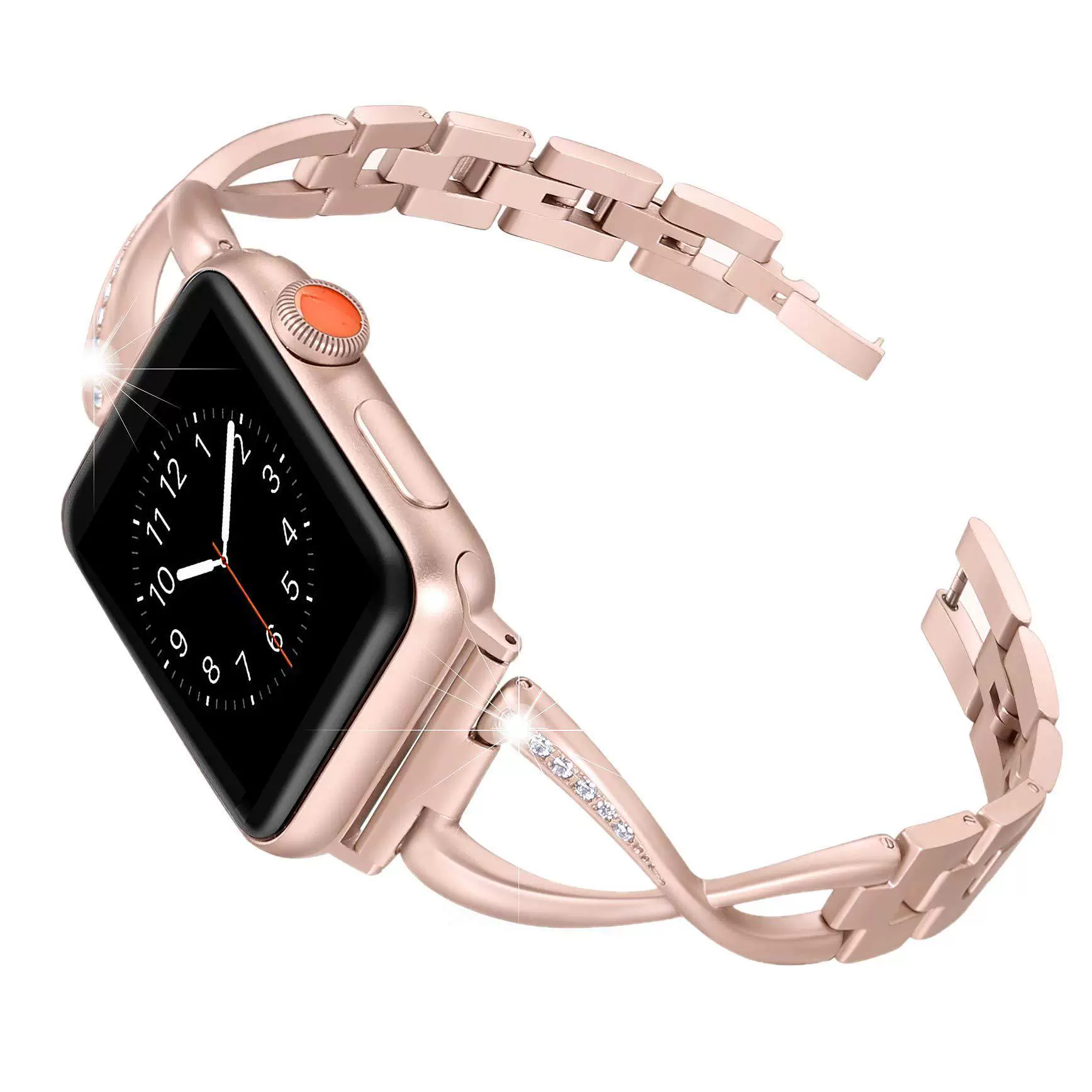 Металлический браслет‑повод для Apple Watch в форме X, серия 5/6/7/8, 38/40/41 и 42/44/45/49 мм