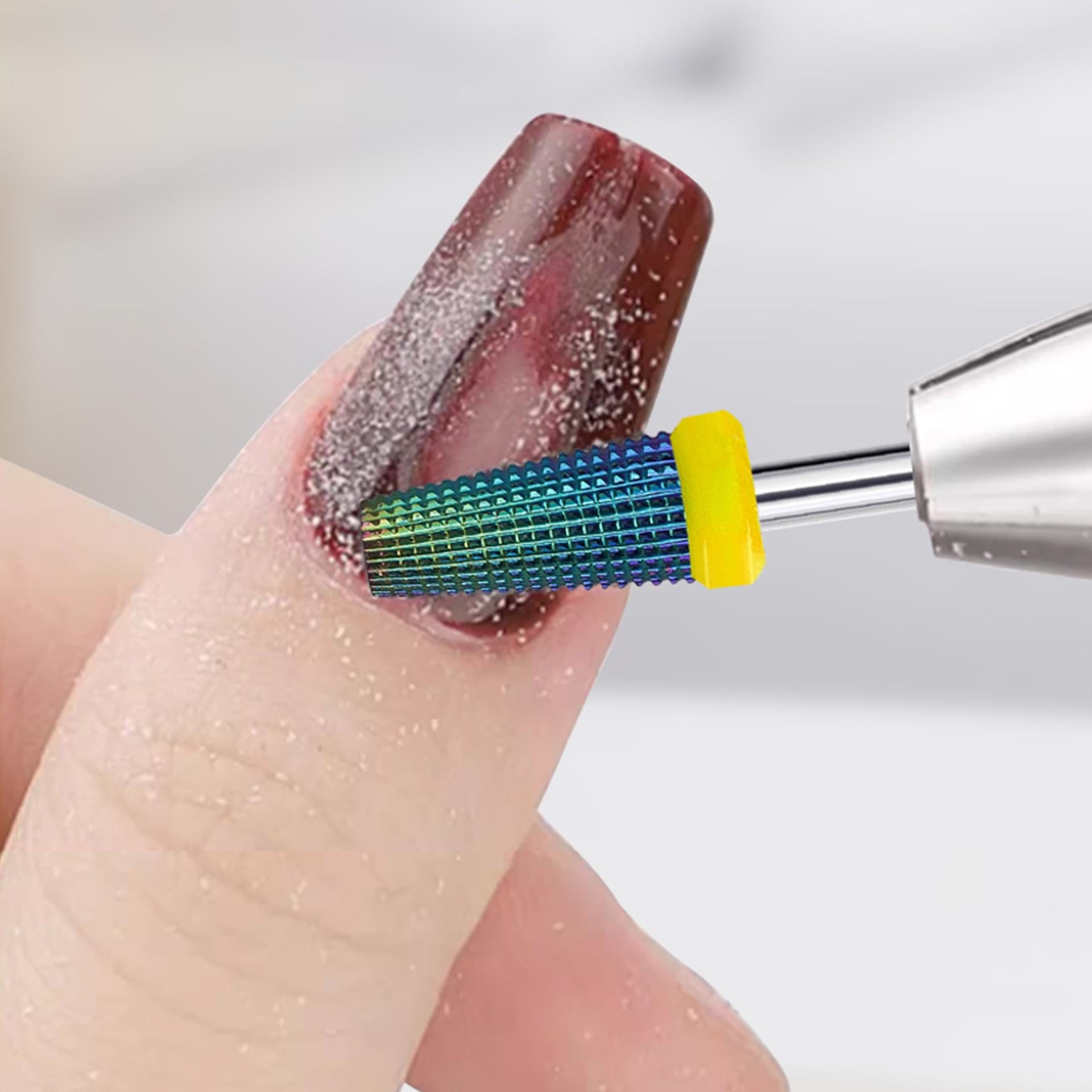 Especializado transfronterizo para uñas cinco en uno, cabezal de lijado de acero de tungsteno, herramienta de lijadora de pretratamiento especial