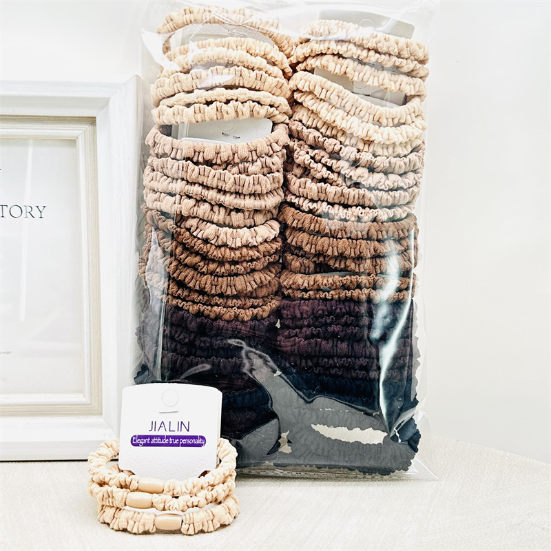 Cuerpo de leopardo coreano accesorios para el cabello asequibles 5 tarjetas cuerdas de cabello cuatro en uno de alta elasticidad correa de cola de caballo alta cuerda de cabeza