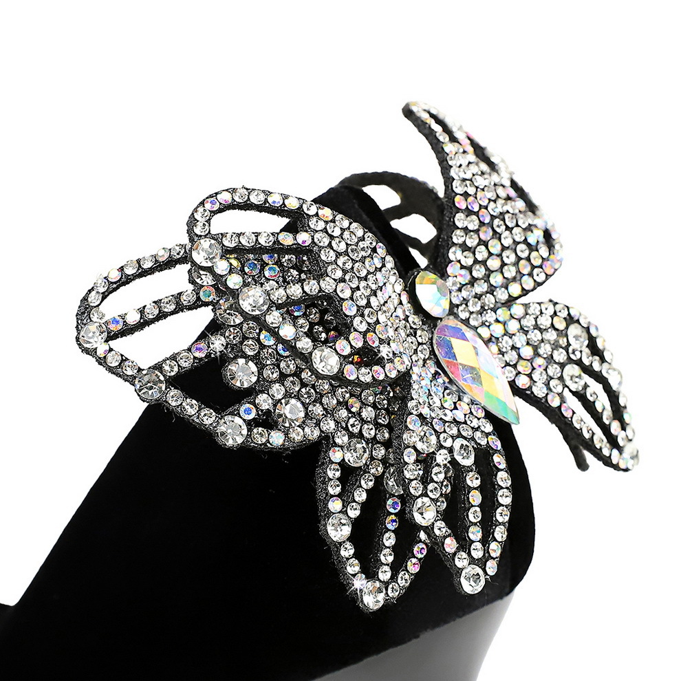 Elegante Damen Stiletto High Heels Mit Strassschleife_voghion.com