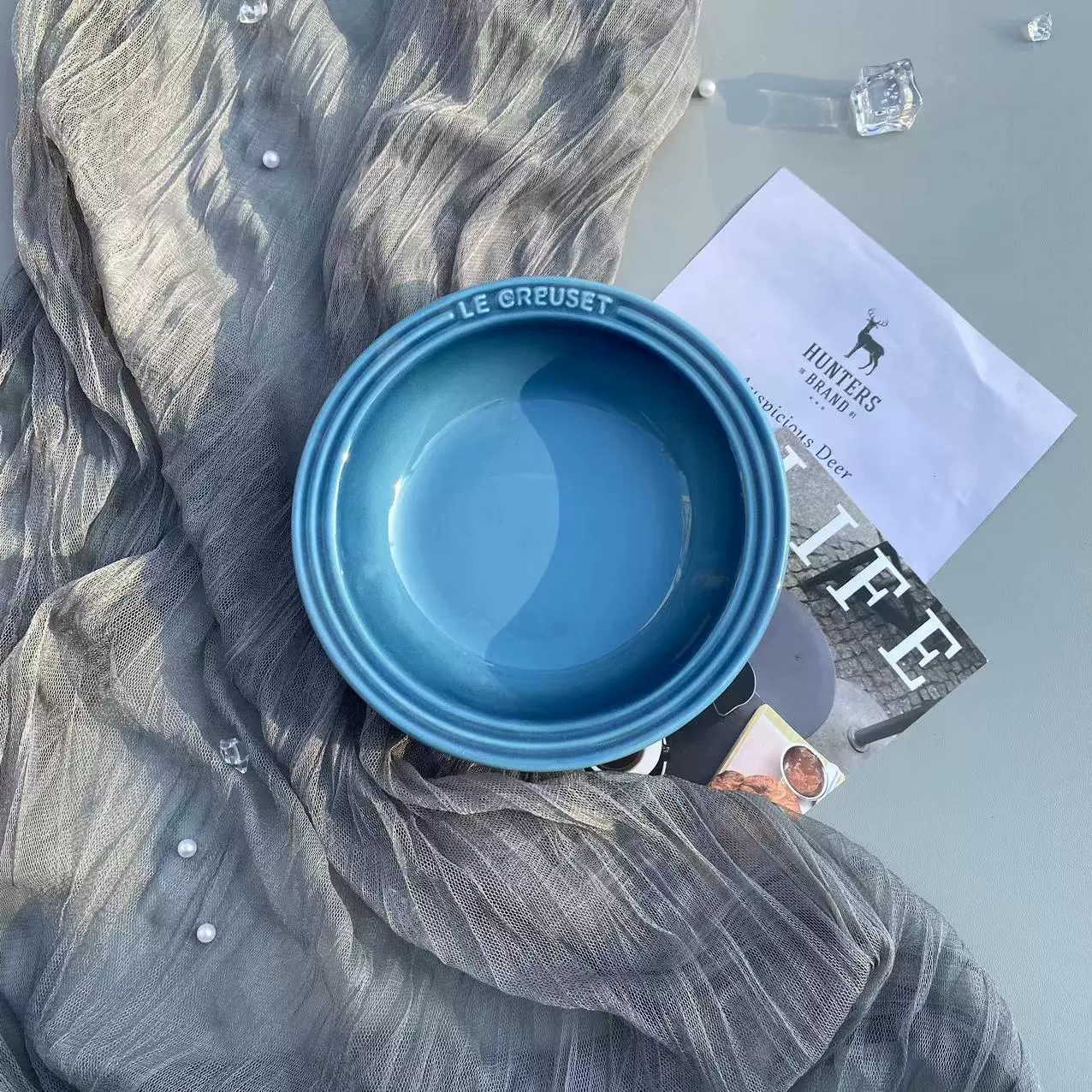 Керамическая посуда Le Creuset Cool Ceramics 15см сетевая тарелка-поднос глубокая круглая, подарочная коробка, вариации цвета