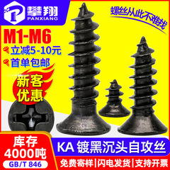 KA黒色十字皿頭セルフタッピンねじ、平頭セルフタッピンねじ、尖頭セルフタッピン小ねじM2M3M4M5M6