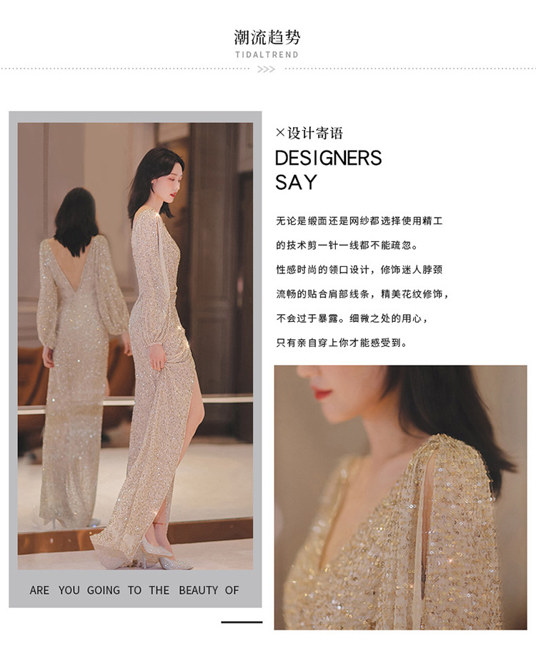 D8698 1710K VÁY ĐẦM LIỀN THÂN DỰ TIỆC NỮ GUSCEZE KIỂU ĐUÔI CÁ THỜI TRANG NỮ G05 SẢN PHẨM MỚI