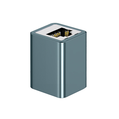Ethernet cable adapter, aluminum alloy 10G high-speed shielded network extender, RJ45 straight-through head, crystal head 