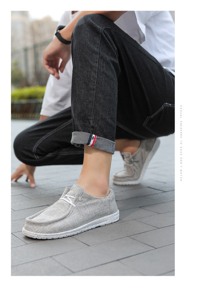 Cross-border 's Best-selling Canvas Loafers For Men, Flat Casual Couple's Slip-on Cloth Shoes, Trendy And In Stock_vogvips.com