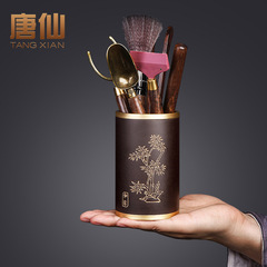 PK7J 茶道六君子套裝功夫茶具配件6君子大全泡茶工具茶夾茶勺茶針