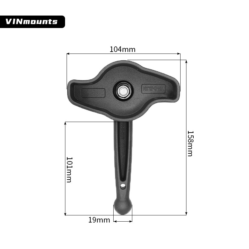 Heavy-duty industrial and mining electronic equipment bracket D-type aluminum alloy auxiliary connecting rod booster knob wrench