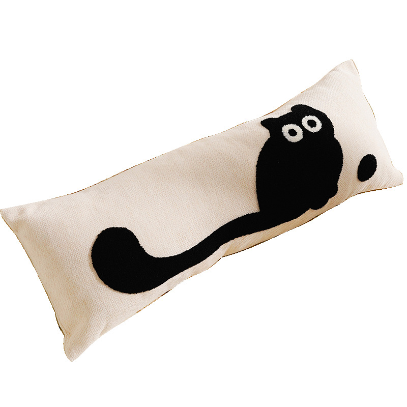 Cute de dibujos animados cachorro funda de almohada de tira larga habitación de los niños almohada larga con núcleo original simple cojín de sofá animal