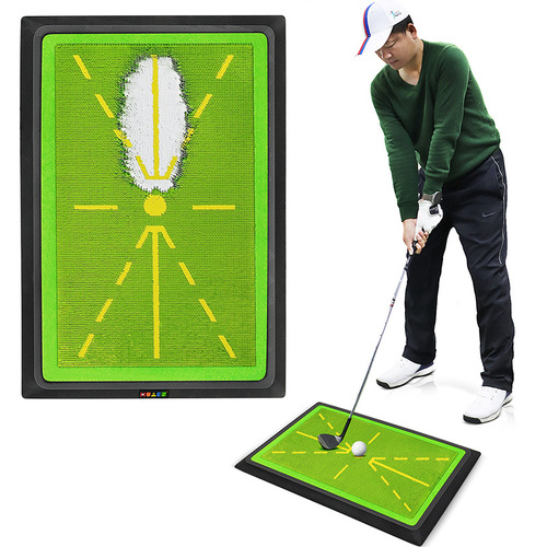 Golf Swing Practice Mat Trajectory Pad Impact Pad Golf Ball Record Trajectory Bead Impact Pad