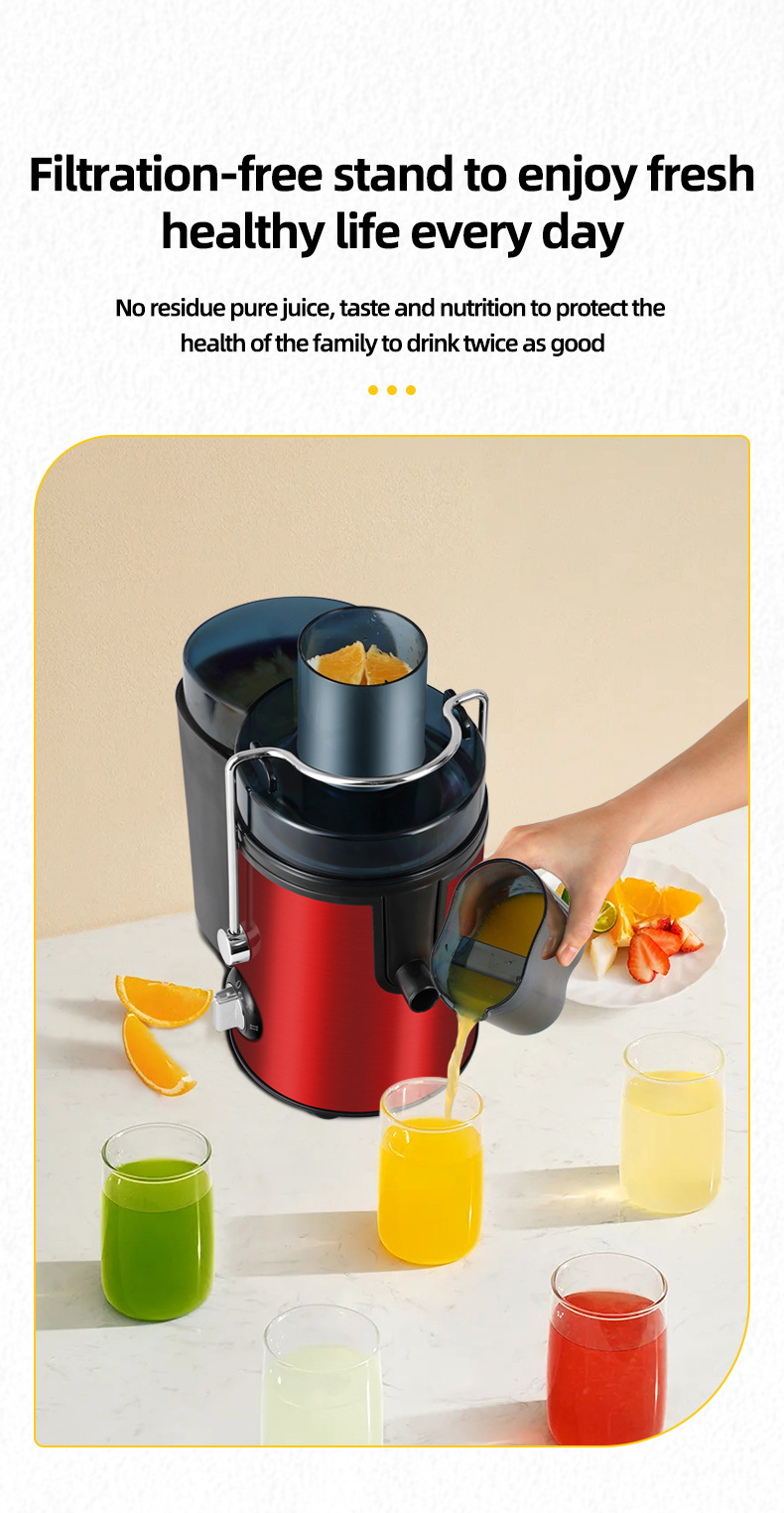 Büyük kalibreli meyve sıkacağı, akıllı meyve sıkacağı, ev tipi otomatik çok fonksiyonlu meyve sıkacağı blender