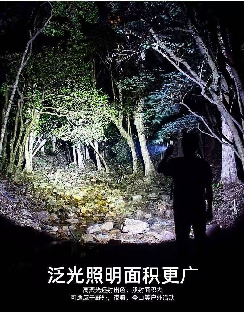 Portable Mini Flashlight, Rechargeable, Strong Light, Outdoor Mountaineering, Adventure Camping, Portable Emergency Light Cz009