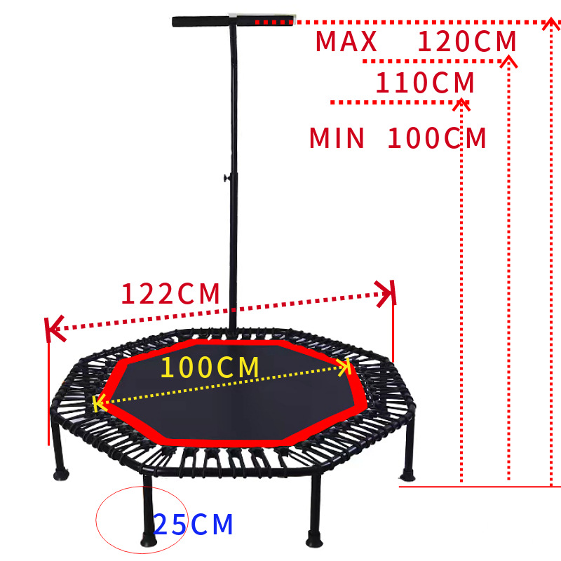 Trampolín de 48 pulgadas para interiores, trampolín deportivo para adultos, trampolín comercial pequeño, trampolín plegable para niños image 10