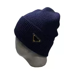 222# Rabbit Fur Hat Men's and Women's Triangle Standard Winter Warm Knitted Hat Foreign Trade Ear Protection Cold Hat All-match beanie