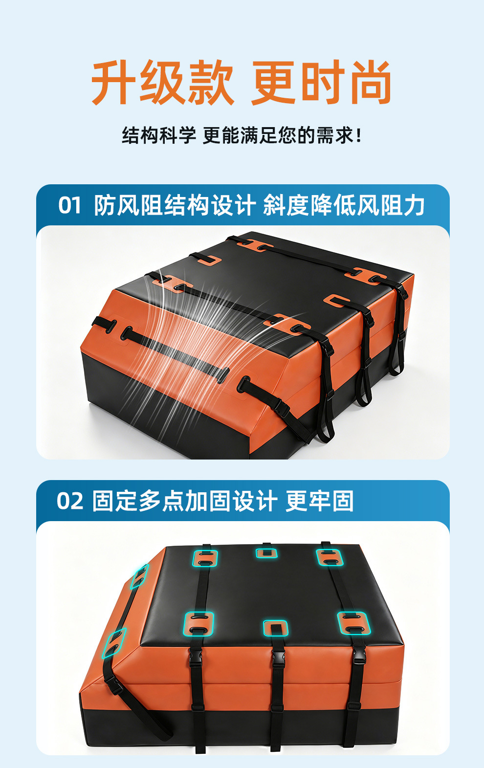 Pingshixiang Double-Layer Roof Box Soft Bag Suv Car Luggage Box Roof Storage Bag Car Luggage Bag Universal