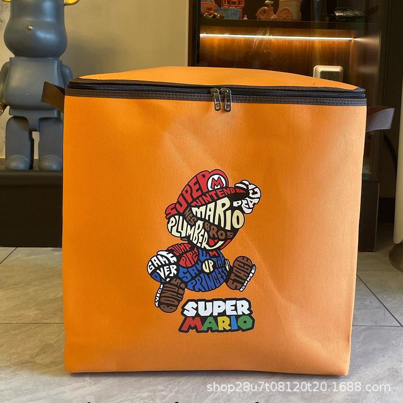 더블 지퍼 오렌지색 캐릭터