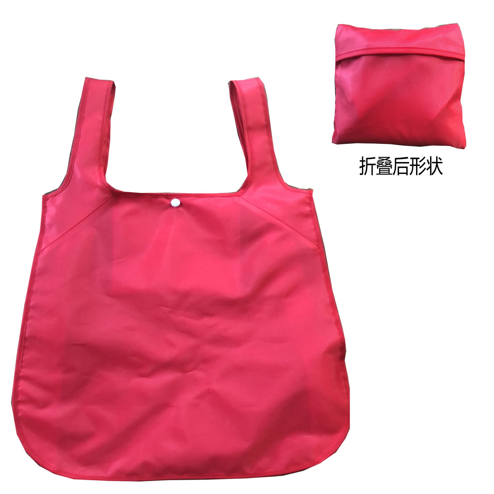 厂家定做190T210T210D涤纶购物袋背心袋尼龙折叠手提袋可印logo
