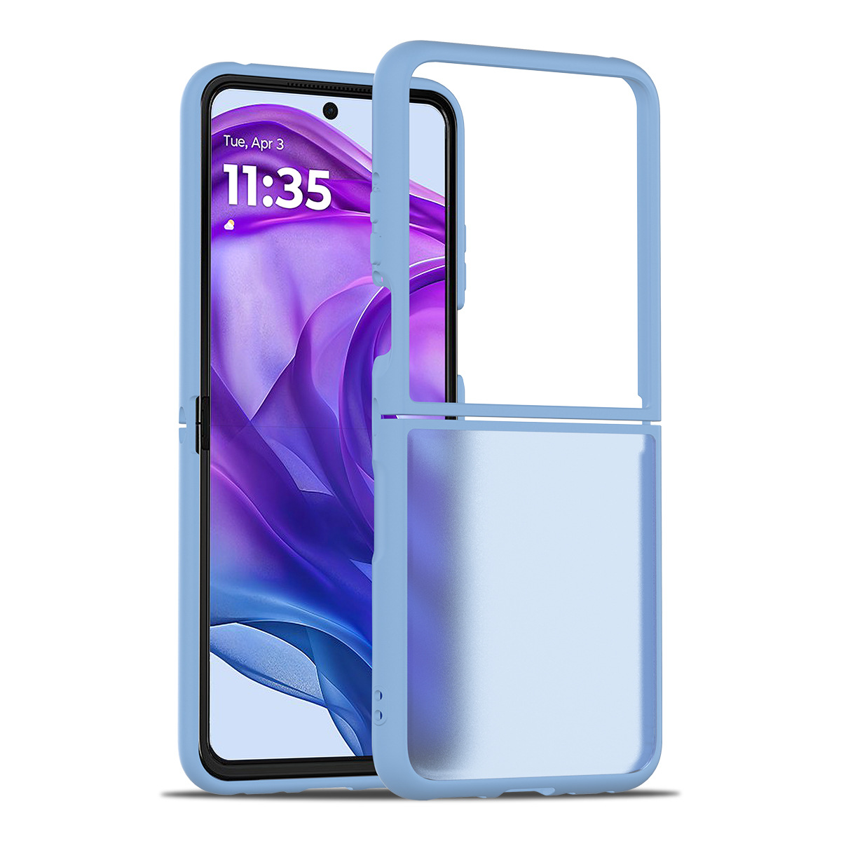 Transfronterizo Moto Razr + 2024 / 2025 piel de la caja de teléfono semipermeable esmerilado cubierta plegable a prueba de caídas