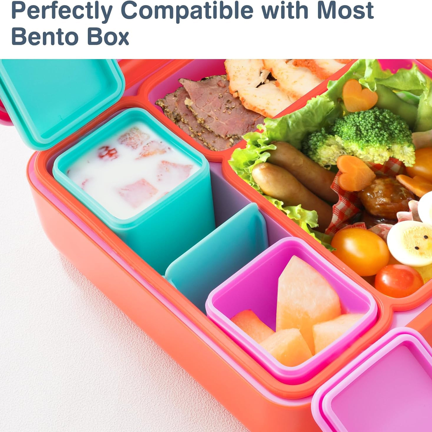 Amazon nuevo envase de bocadillos de silicona reutilizable a prueba de derrame salsa de ensalada de silicona salsa contenedor con tapa