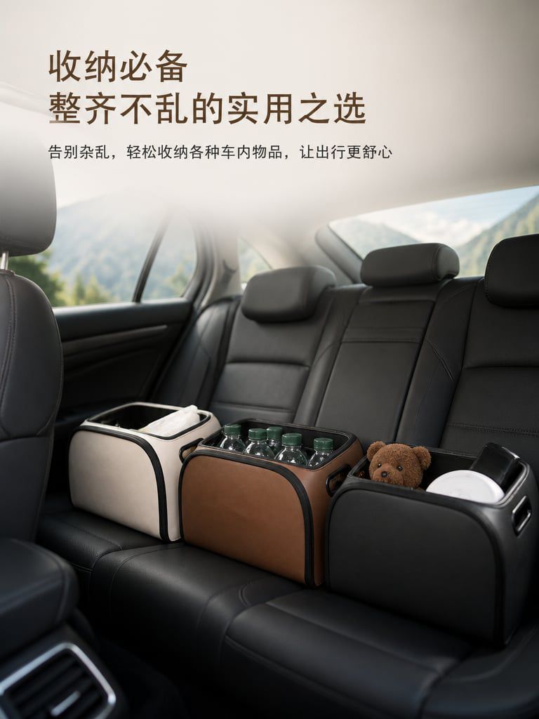 Car trunk organizer, foldable car storage box, multi-functional organizer for the car interior, large-capacity storage box for the trunk