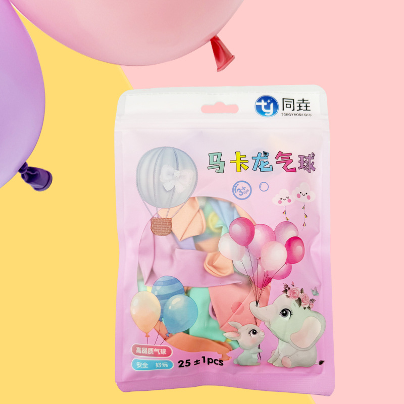 Macarons de 10 pulgadas personalizados, 10 tarjetas, paquete exquisito, supermercado, cumpleaños, niños, juguetes, globos, lote de fabricantes