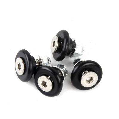 Motorcycle universal aluminum alloy tail box T-shaped tail box buckle stamping quick release bottom plate mute wear-resistant plastic cushion