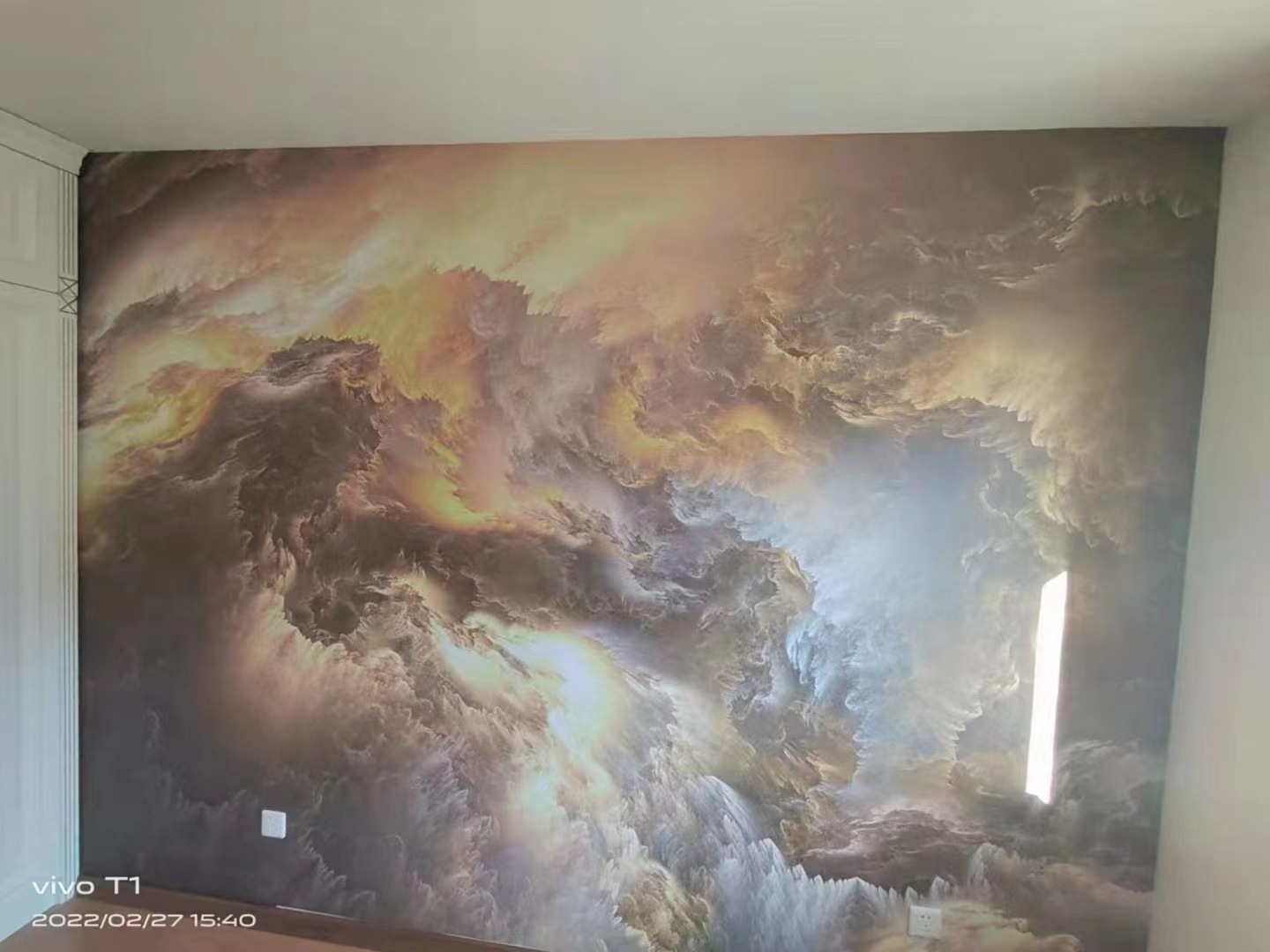 现代简约背景墙云