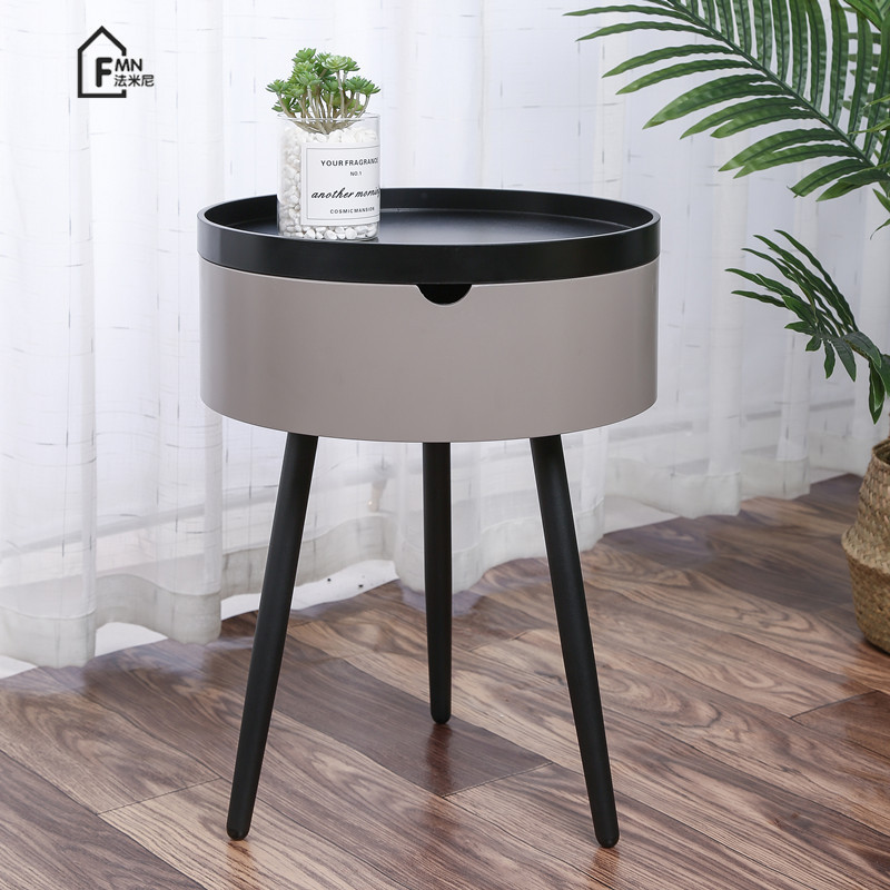 이탈리아 미니멀리스트 라운드 조합 커피 테이블 작은 거실 사이드 테이블 라이트 럭셔리 스타일 북유럽 간단한 작은 사이드 테이블