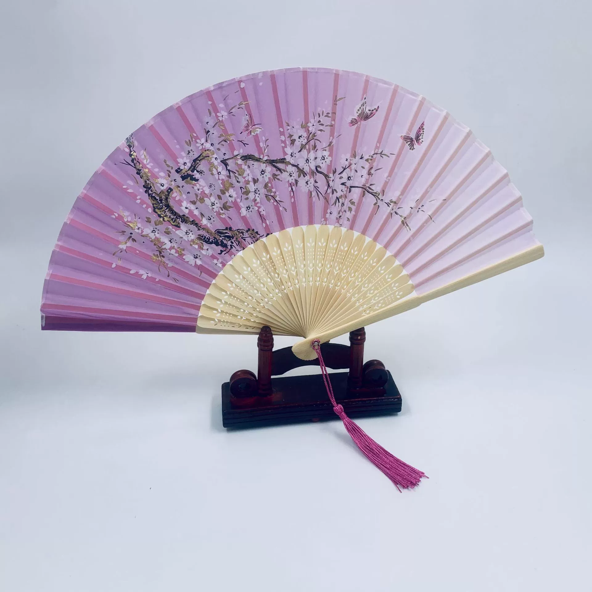 Folding Hand Fan Hanfu Style, Silk-screen Print, High-definition Patterns, Fine Workmanship