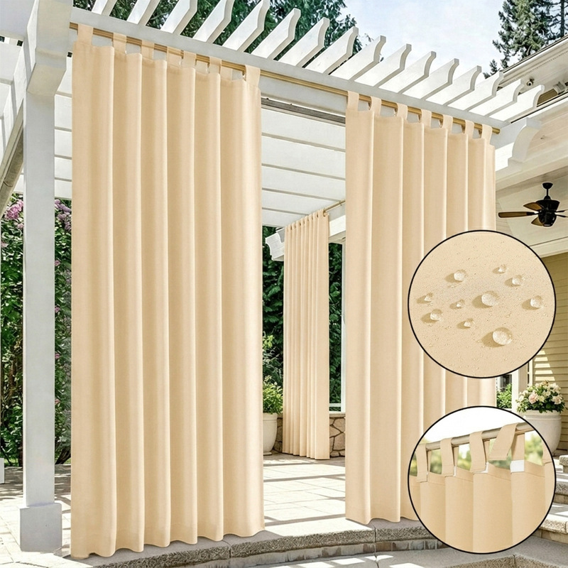 Outdoor waterproof and windproof sunshade curtains, popular on Amazon for outdoor courtyards, corridors, and balconies, rainproof hanging curtains