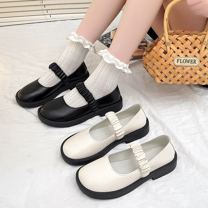 Ученики младших классов средней школы Черные кожаные туфли